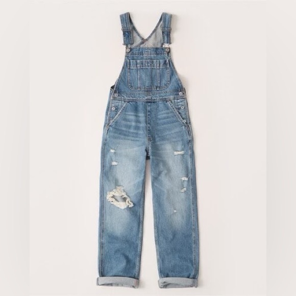 Abercrombie and Fitch ripped overalls - Picture 2 of 9